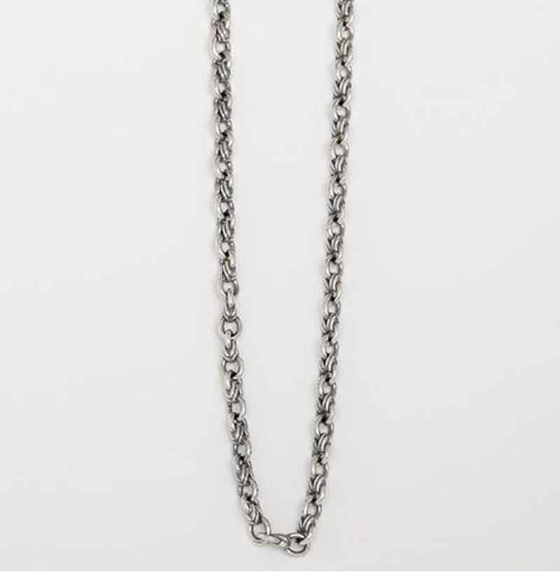 お取り寄せ可 貨物輸送無料 添え物 gerochristo ジェロクリスト Handmade Wrap Link Chain Necklace 50.0糎 / GN004 返品取り替えっこ不可