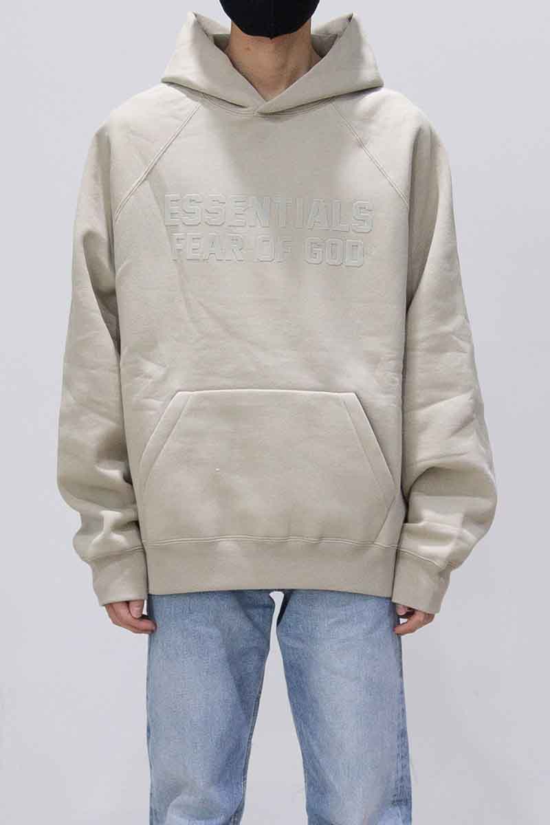 セール商品30%OFF 送料無料 トップス FEAR OF GOD FOG ESSENTIALS フィアオブゴッド エッセンシャルズ 22FW FRONT LOGO SWEAT HOODIE / スモーク 返品交換不可｜Valuation share
