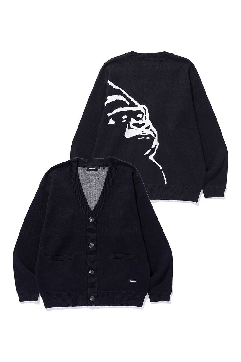 セール商品30%OFF トップス XLARGE エクストララージ OG KNIT CARDIGAN / ブラック