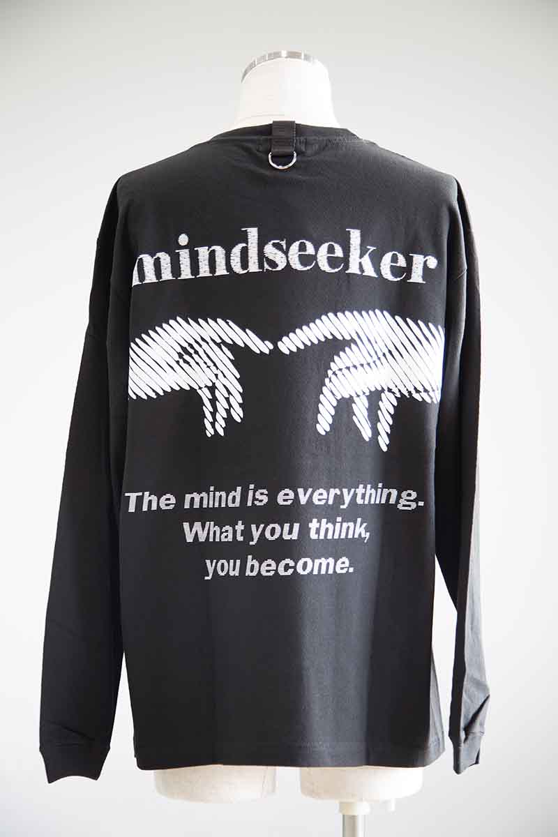 大売り出し商いもの 30%OFF 貨物輸送無料 トップス mindseeker マインドシーカー Massage L/S Tee / 黒いこと 返品取り替えっこ不可