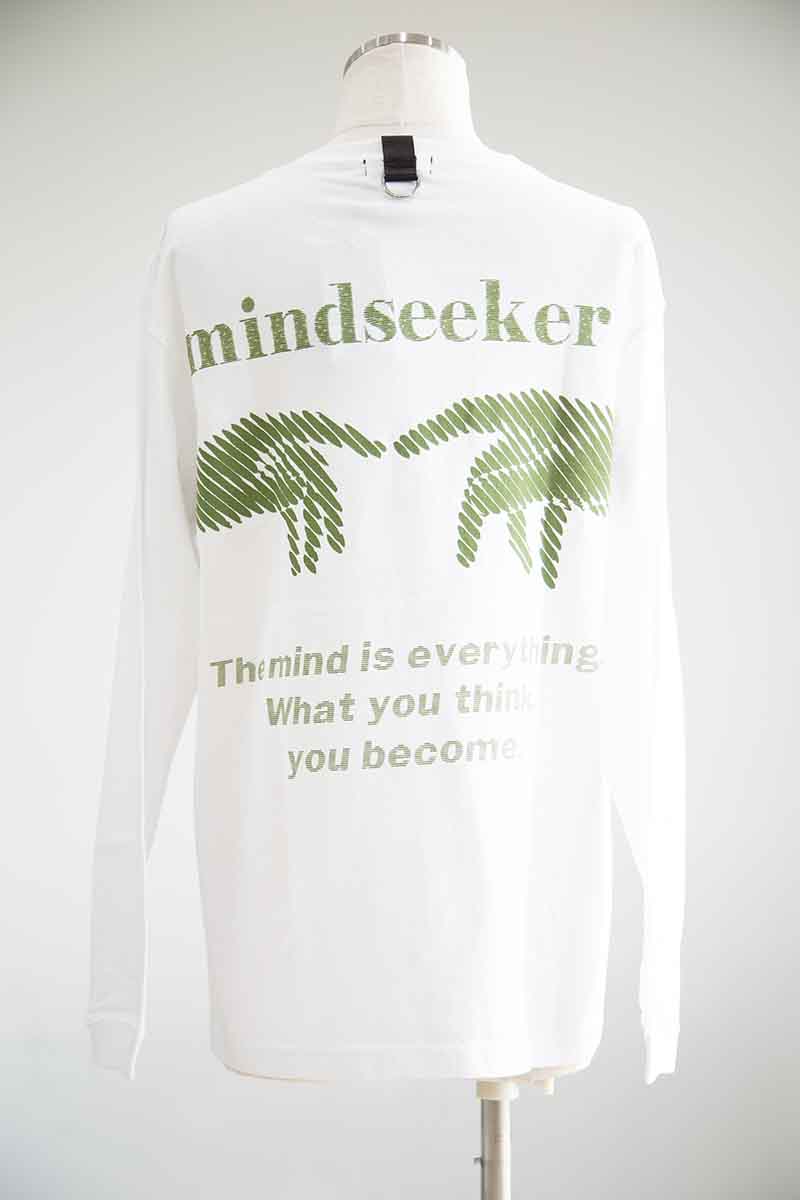 大売り出し商いもの 30%OFF 貨物輸送無料 トップス mindseeker マインドシーカー Massage L/S Tee / 白いこと 返品取り替えっこ不可