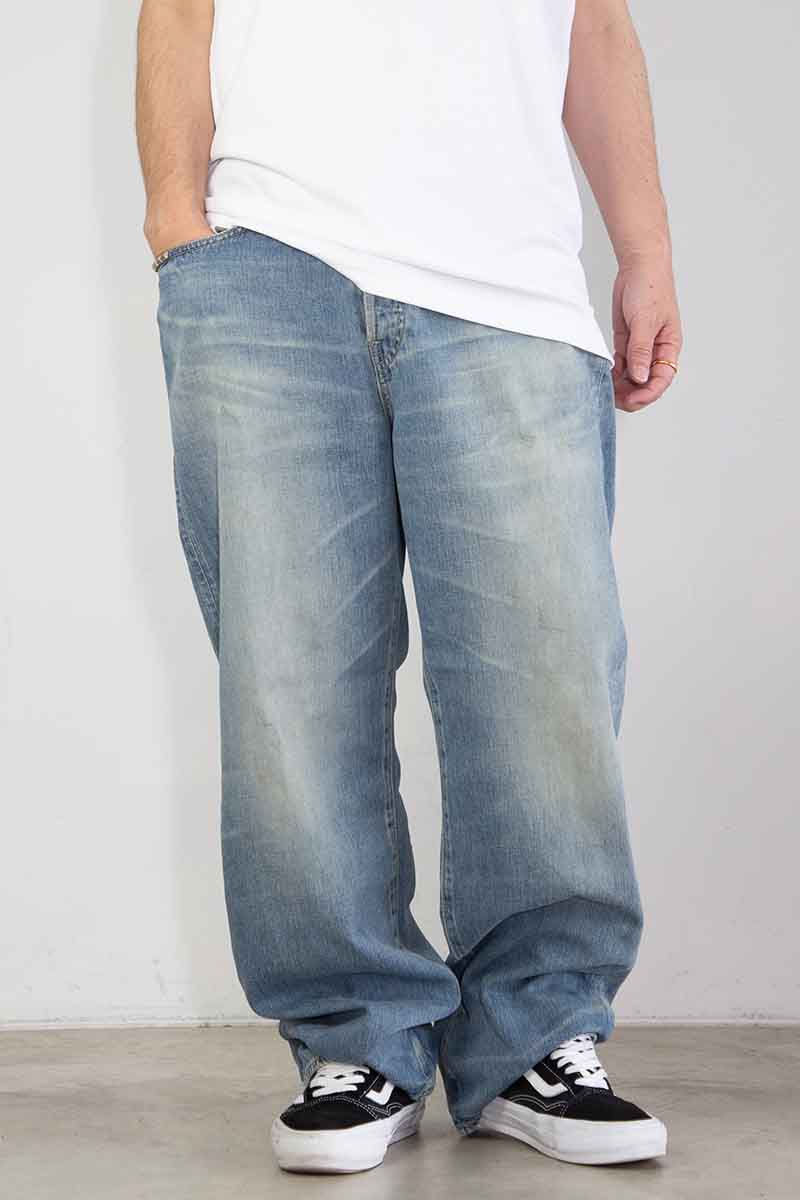 貨物輸送無料 ボトムス HYSTERIC GLAMOUR ヒステリックグラマー CH産業 バギーパンツ / ダークインディゴ 返品取り替えっこ不可