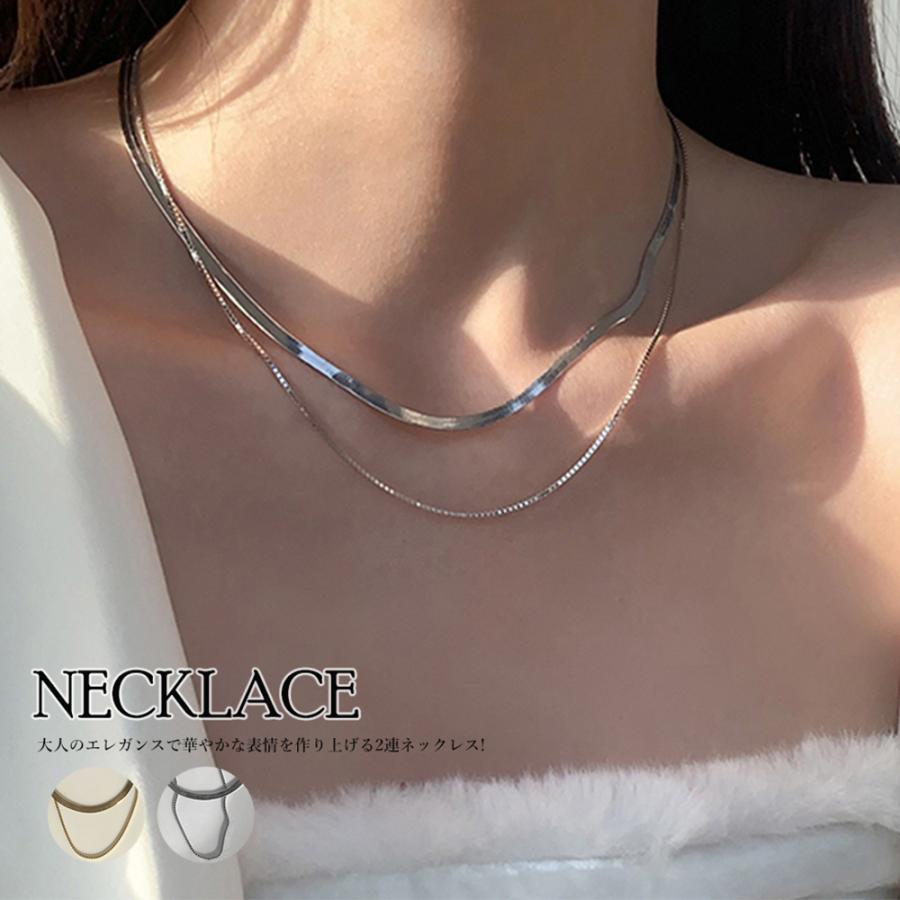 楽天市場】太幅チョーカー 2連チェーンネックレス : グリッターショップ