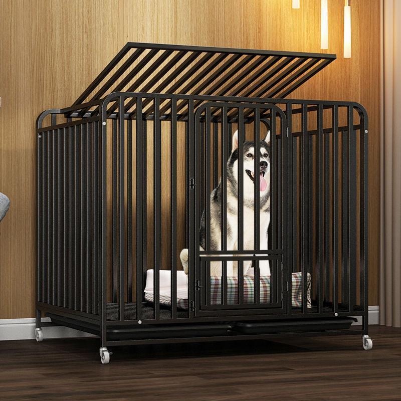 ペットケージ 鉄製 犬檻 犬小屋 ケージ ペットサークル ドッグケージ ペットフェンス 大型 中型犬用 ペット用品 ダブルドア キャス｜tenShop