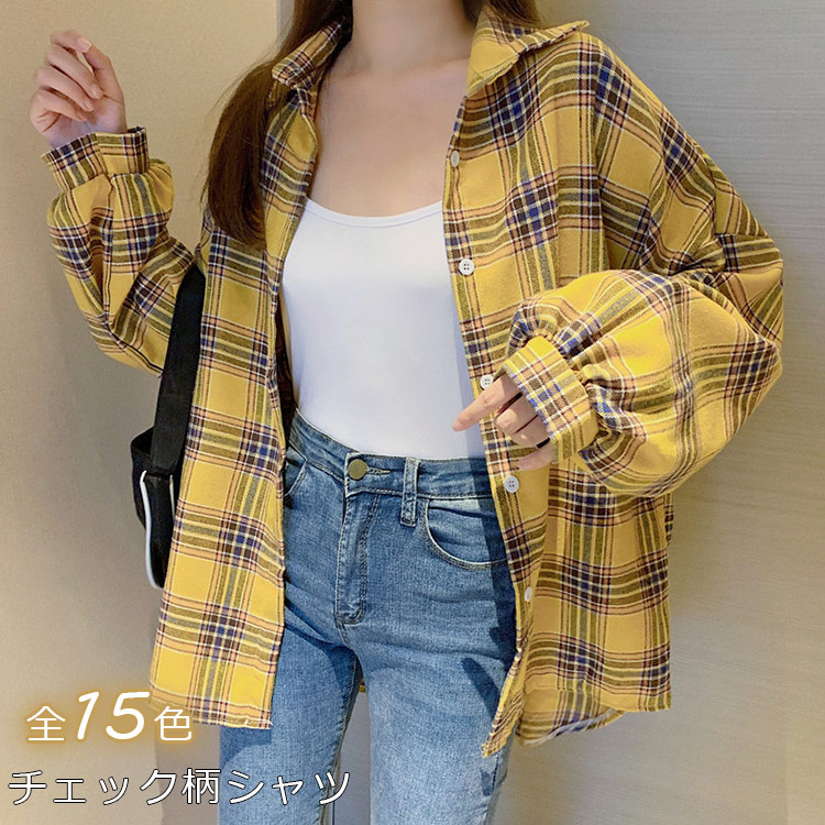 チェック柄 シャツ 秋 レディース 長袖 チェックシャツ 微起毛 ブラウス トップス チュニック 羽織り アウター 羽織 長袖シャ