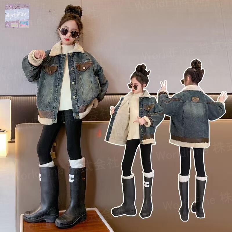 裏起毛 キッズ 女の子 Gジャン 子ども 冬 アウター もこもこ 子供服 長袖 ブルゾンキッズ 暖か