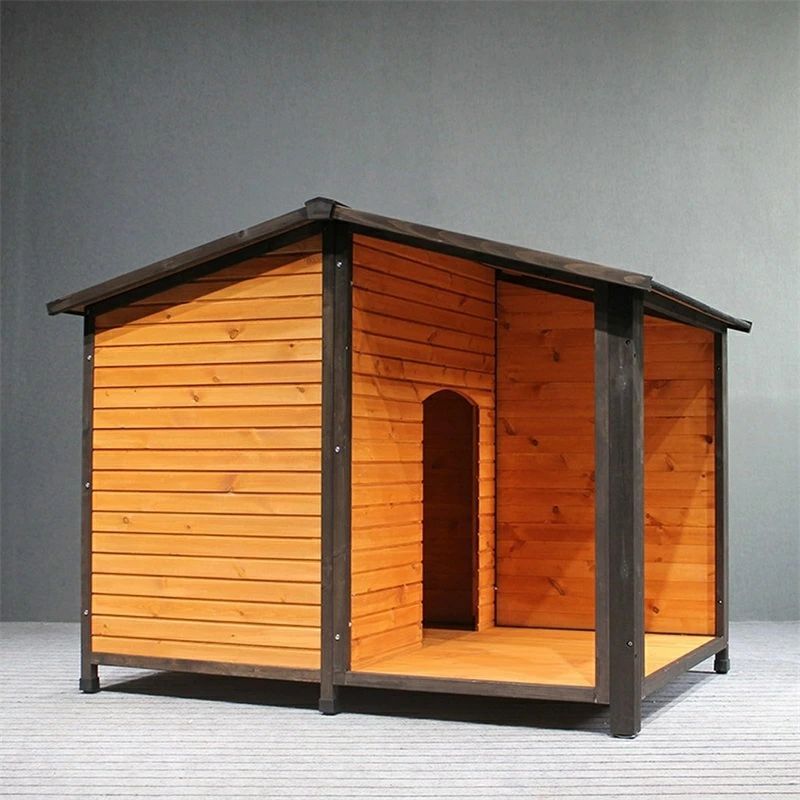 木製犬掘っ立て小屋 屋内用 純一無雑材アスファルト大屋根犬掘っ立て小屋 大型中庭付き添い人 小型犬から大型犬まで室外中庭用