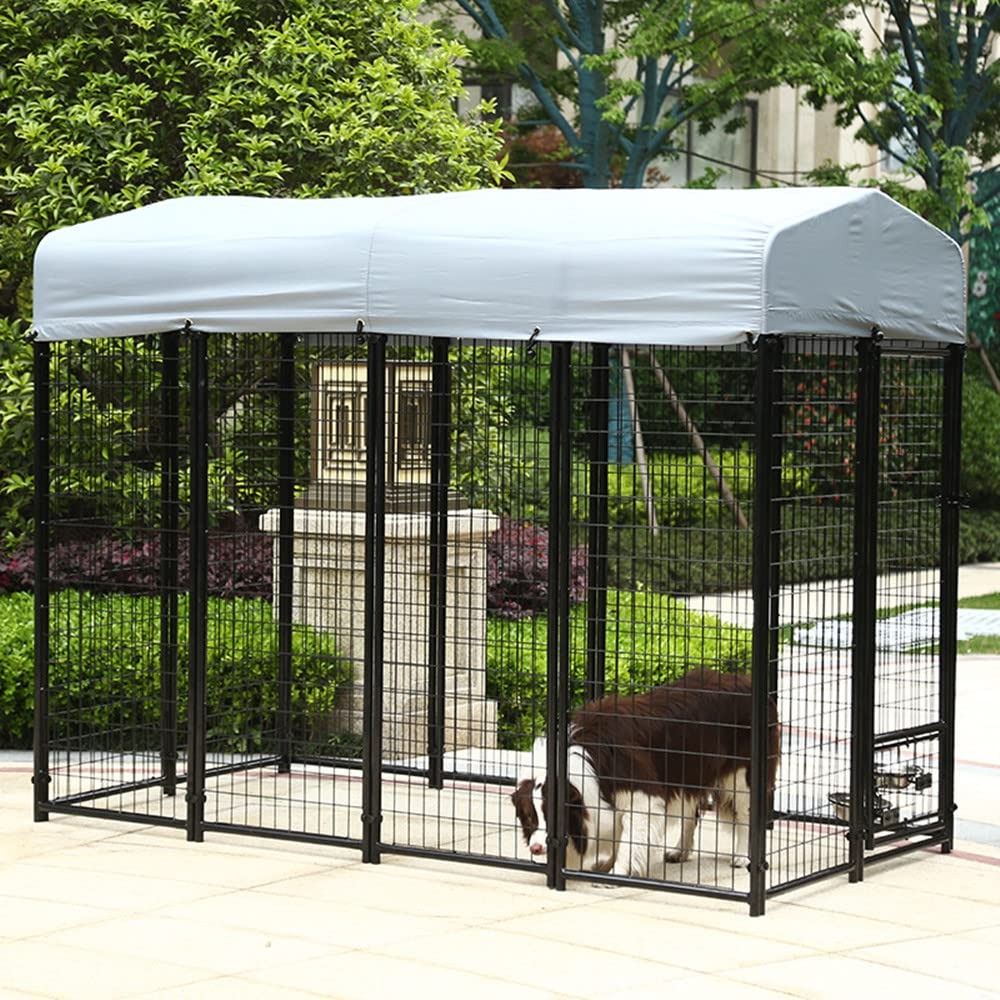 ペットフェンス針金犬籠大型犬室外ポンポン穴開けずDIYペットケージ (2.42*1.2*1.82m)｜tenShop