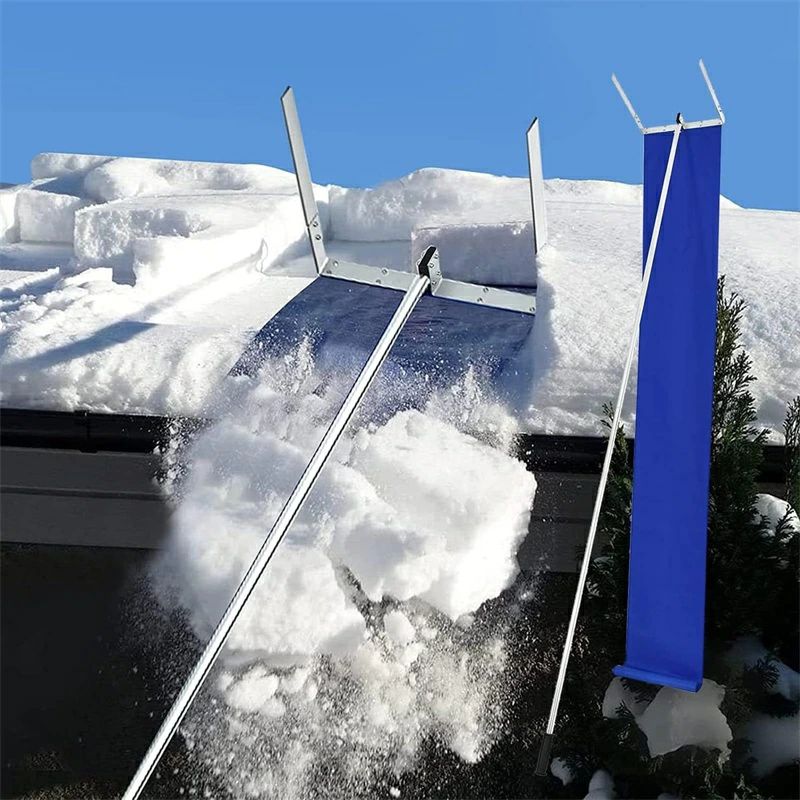 大屋根雪下ろし棒 雪降ろし棒 スノーレーキ 雪落とし 大屋根 スノーダンプ 雪下ろし御先棒 大屋根雪かき 全長約6m 4座標軸自然調整能力のある 軽銀
