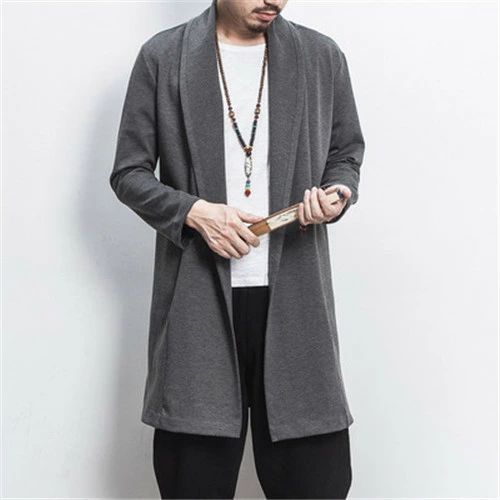 カーディガン メンズ ロングカーディガン ニット カーディガン トップス メンズファッション ロング丈 肩掛け 長袖 おしゃれ メ