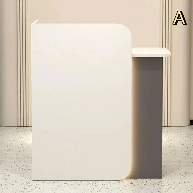 金銭登録器カウンタ L字 金銭登録器台 木製のレセプショ受け付けカウンタ 受け付け台 受け付け事務机 持てなし赤ちょうちん、カウンタ速見表 木製のレ