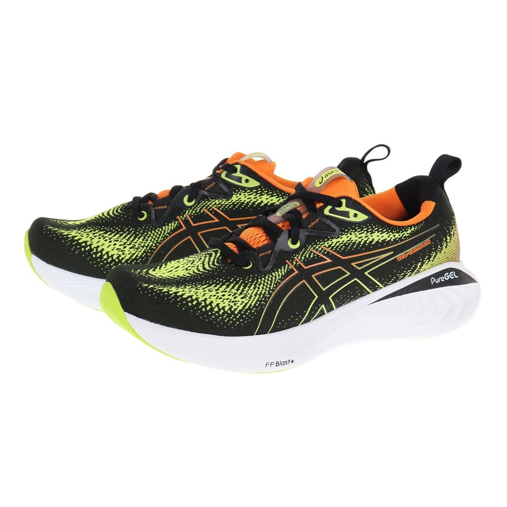 【楽天市場】アシックス Asics ランニングシューズ ゲル キュムラス 25 ブラック グリーン 1011B621.004 スニーカー