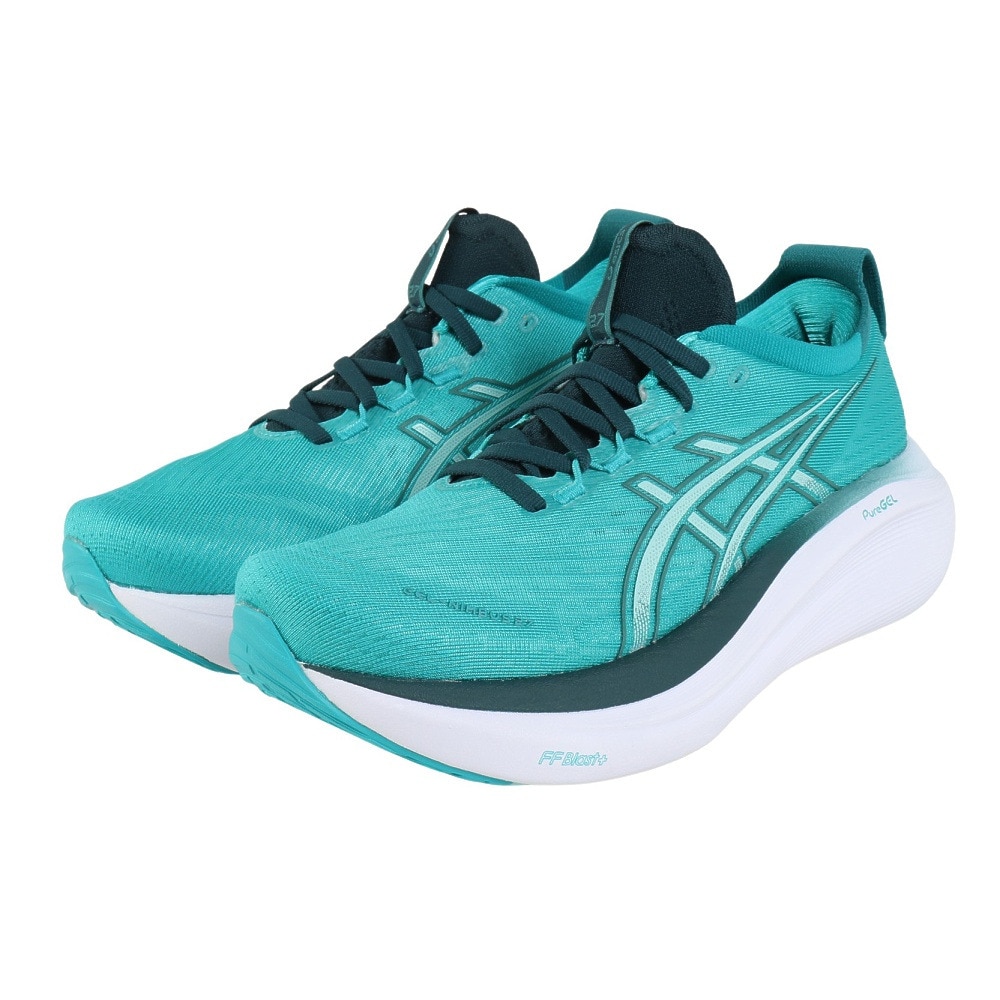 【楽天市場】ランニングシューズ ゲルニンバス27 ターコイズ 1011B958.400 スニーカー クッション 快適 GEL-NIMBUS
