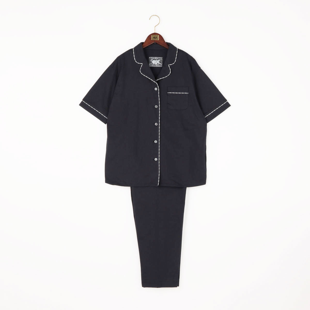 【新品・未使用】テネリータ　パジャマ　レディースM上下 80/1ダブルジャージ レディースパジャマ(38(M) リーフグリーン