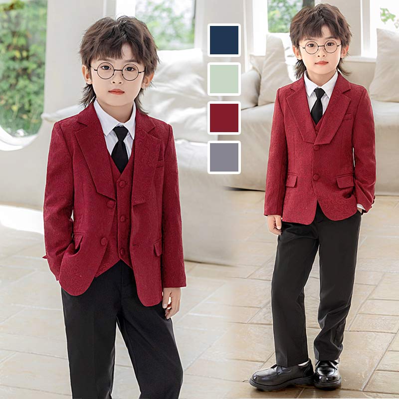 子供スーツ フォーマル スーツ キッズスーツ 男の子 スーツ キッズ フォーマル 4点セット シャツ付き 卒園式 スーツ 男の子 入園 大きいサイズ 3点セット 入学式 子供服 長袖 発表会 卒業式結婚式 七五三 小学校 ピアノ発表会 子どもスーツ 送料無料 90～160cm