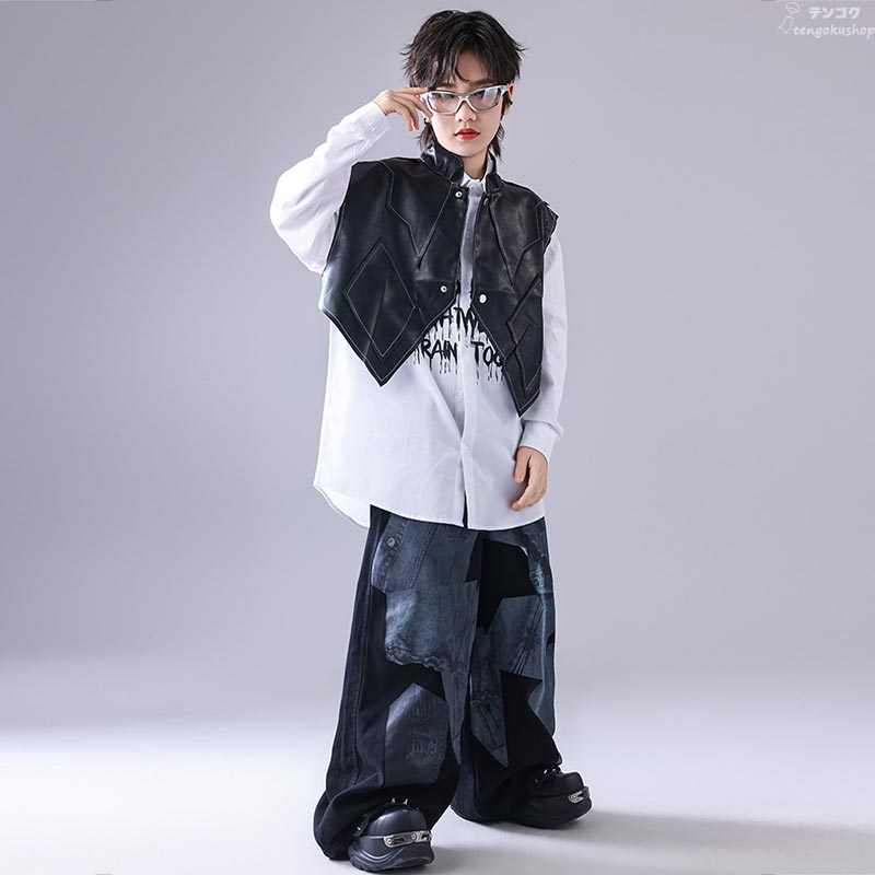 キッズ ダンス衣装 ヒップホップ ベスト ブラック K-POP 韓国 男の子 ガールズ キッズダンス衣装 ダンスウェア ヒップホップ キッズ 女の子 練習服 k-pop衣装 子供ダンス服 ジャズダンス キッズダンス衣装 セットアップ 子供服 ステージ衣装 HIPHOP 110 120 130 140 150