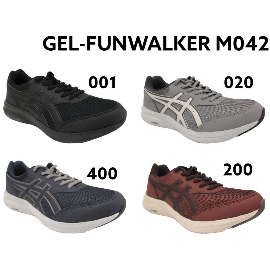 アシックス ウォーキング ゲルファンウォーカー M042 メンズ 4E相当 幅広 メッシュ 1291A042 ASICS ファスナー 軽量 散歩