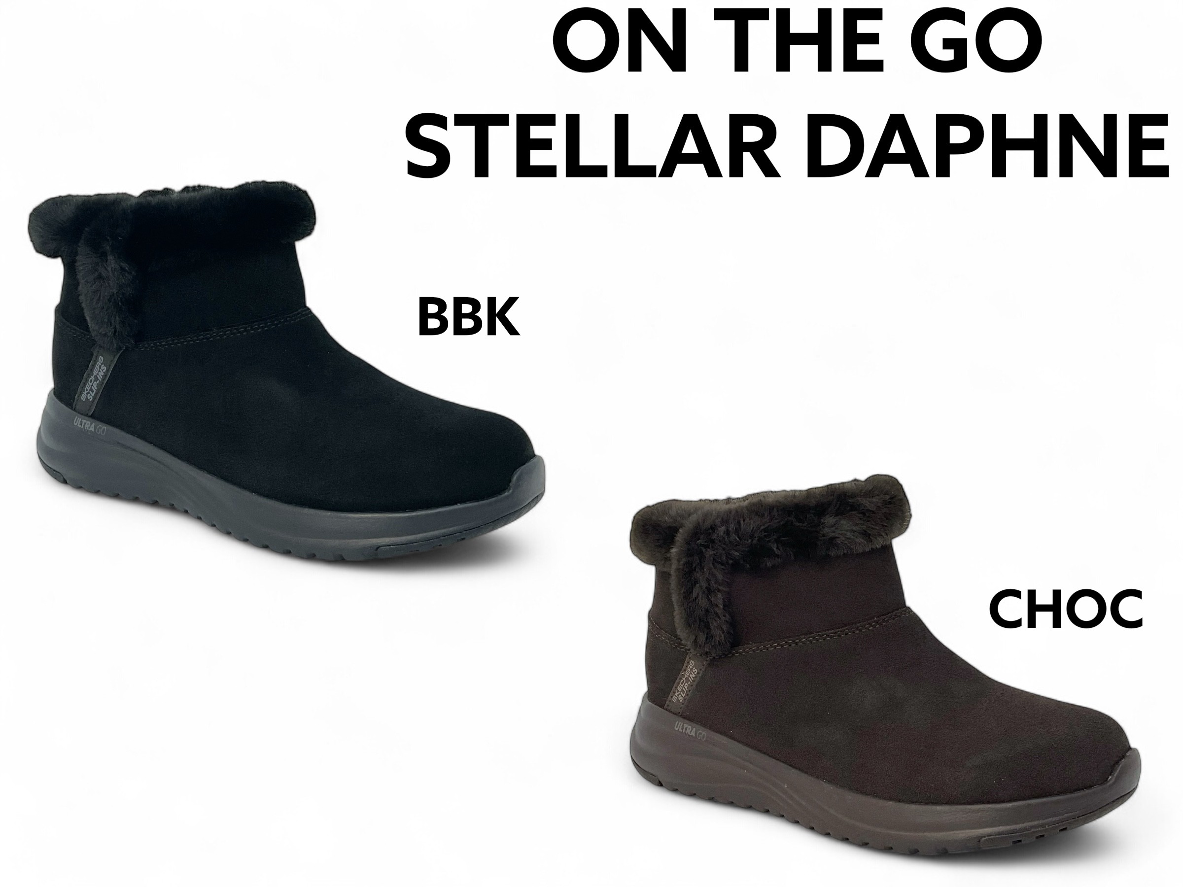 スケッチャーズ 144740 SKECHERS スリップインズ レディース ブーツ ON THE GO STELLAR DAPHNE 天然皮革 防水設計 防滑ソール 防寒 ウィンターブーツ ショートブーツ 軽量設計 3.8CMヒール 筒長10.2CM ハンズフリーでさっと履ける｜TENGOKUYA店