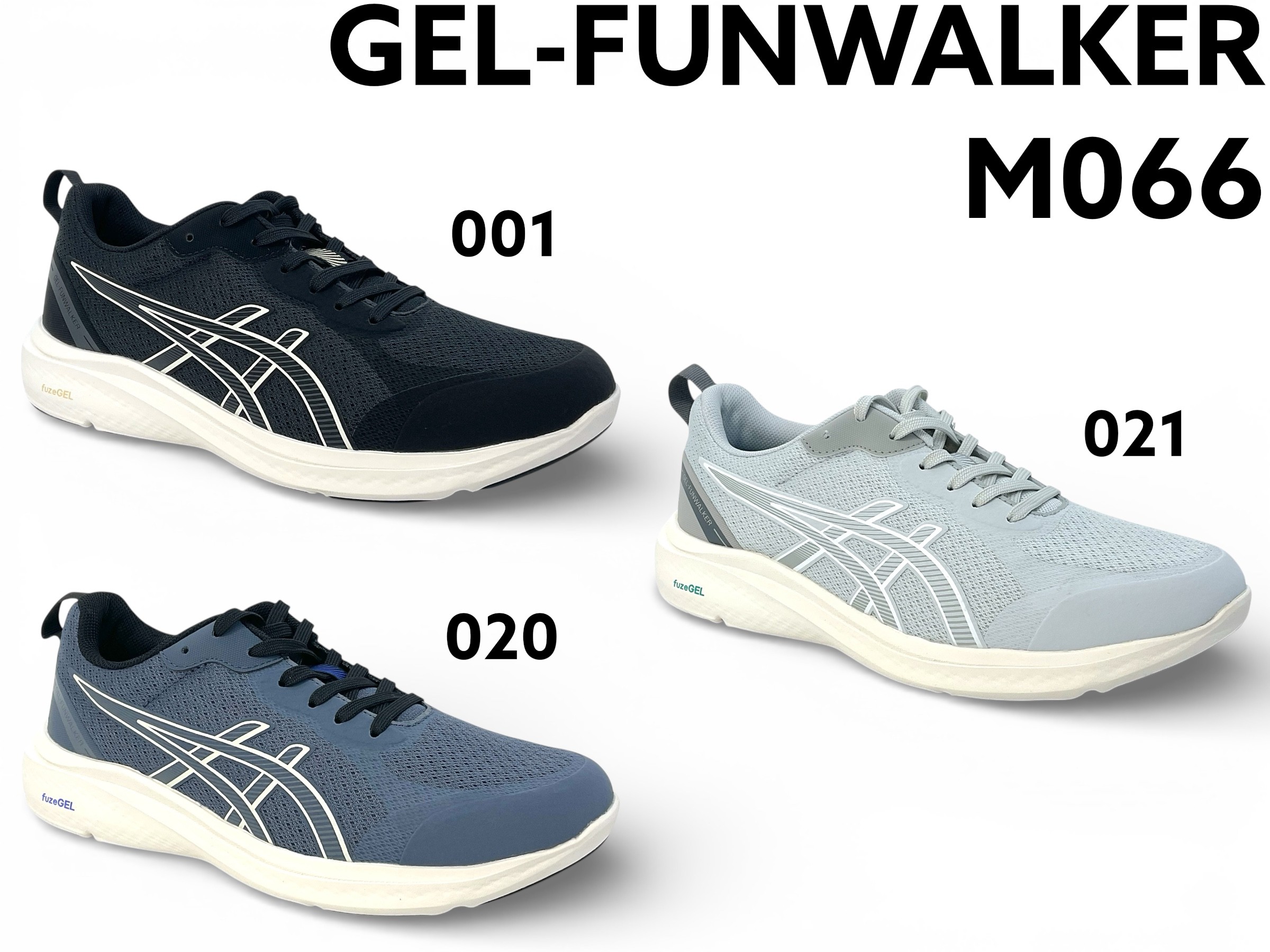 アシックス ウォーキングシューズ ゲルファンウォーカー M066 メンズ 幅広 4E相当 ワイド メッシュ 1291A066 ASICS WALKING GEL-FUNWALKER 散歩 普段履き 歩く 健康増進 プレゼント 全年齢層向け 贈り物 父の日 敬老の日