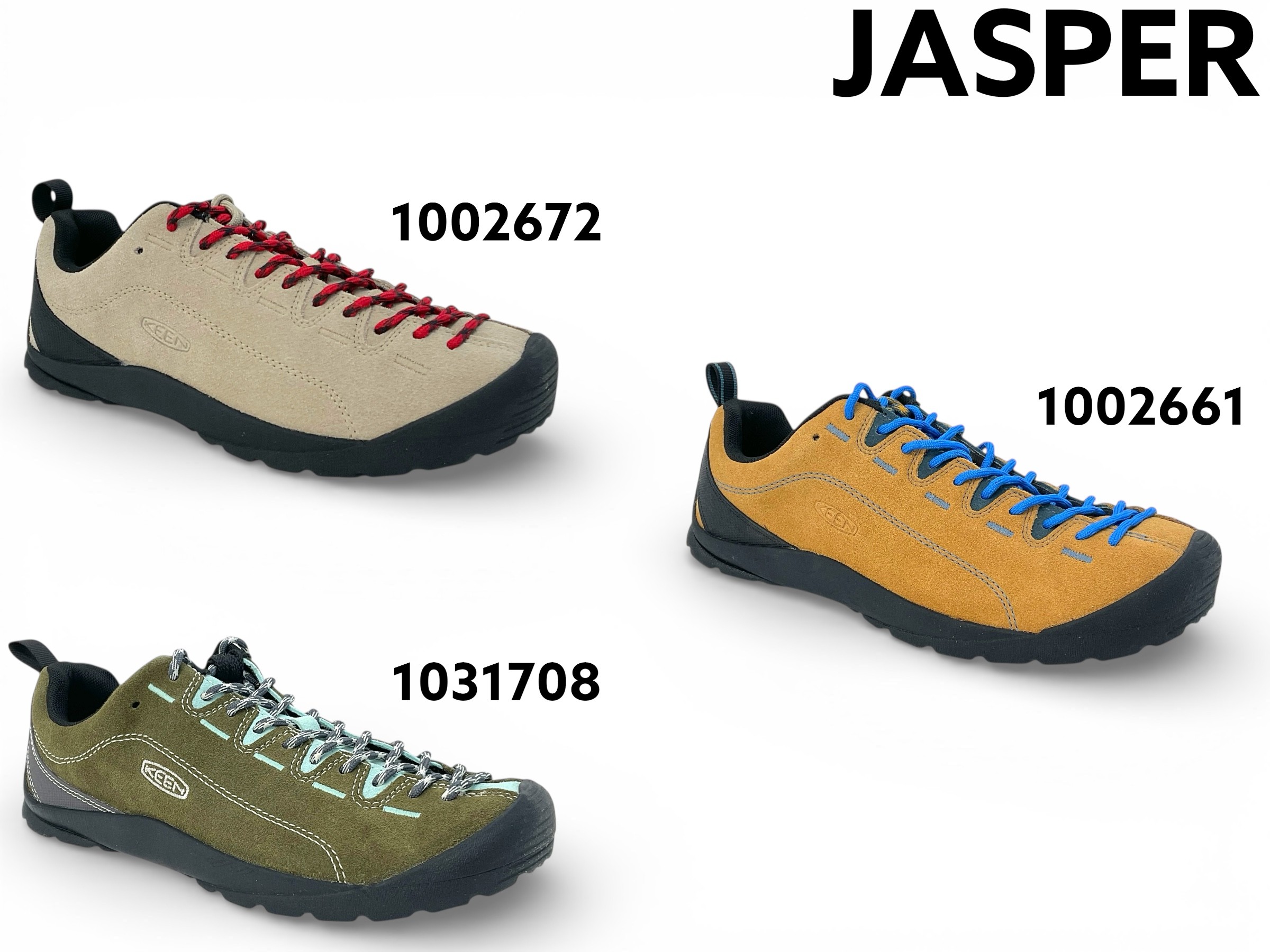 キーン KEEN メンズ ジャスパー JASPER アウトドアスニーカー 1002672 1002661 1031708 つま先保護 天然皮革 本革 防臭素材 立体成型インソール ヒール18mm 普段 ハイキング フェス デイキャンプ