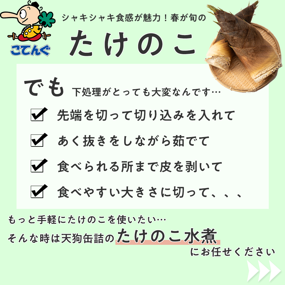 公式 たけのこ水煮 缶詰 中国原料国内製造 ホール 2号缶 個数約6-10本 小 バラ 1.1kg 給食 業務用食材 の天狗缶詰 大容量 常温長期保存  whitesforracialequity.org