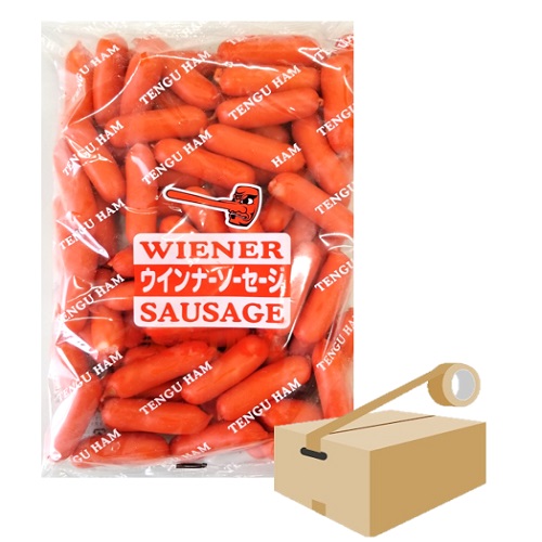 翌日配送 【ケース(箱)売り】<br>赤ウインナー　レトロ昭和レッド　<br>1kg×8個入り<br>【送料無料】<br>（※沖縄県・北海道は別途送料がかかります）<br>業務用 たっぷり 昔なつかしい <br>焼きそば ナポリタン お弁当 屋台 イベント<br><br>