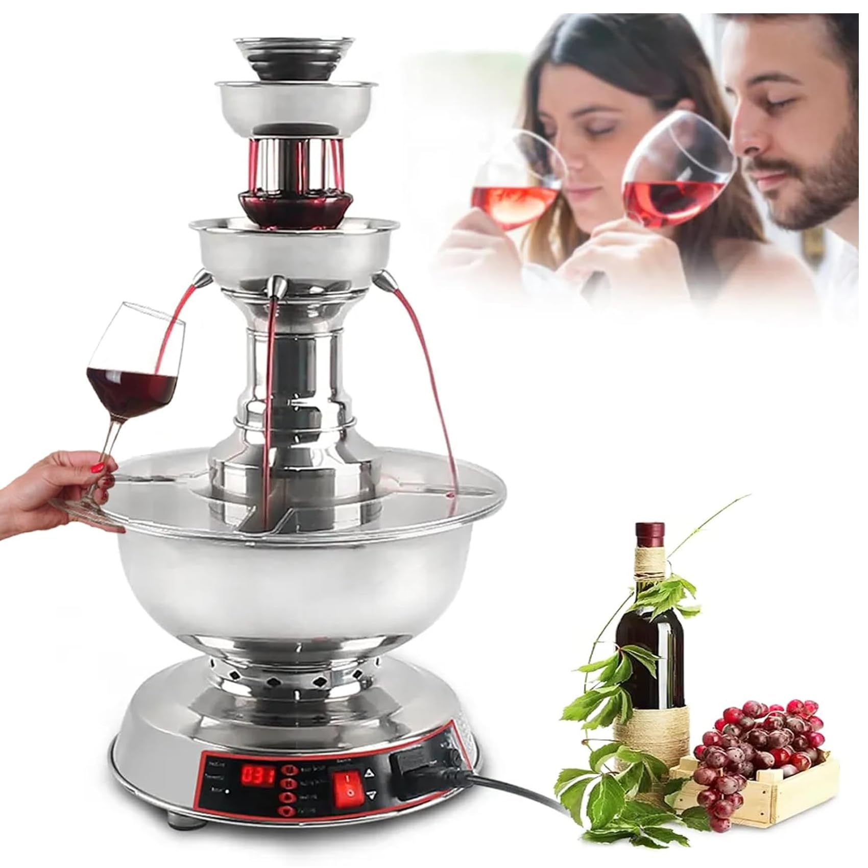 ドリンクディ ワインセラー 酒 ディスペンサー ポンプ ウイスキー ワインを温める 110v ワインデカンタ 噴水式 ドリンクサーバー｜天神橋セレクト