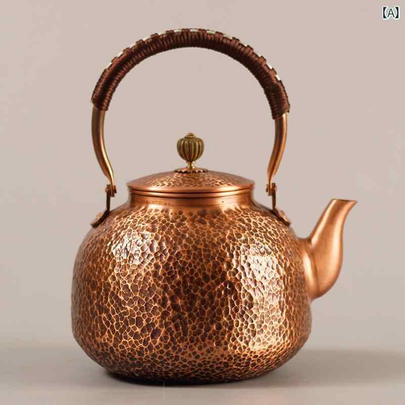 湯わかし 湯わかし 茶道具 茶器 付属品 余暇活動 レトロ 2L 大静電容量 朦々たる 銅製 身寄り用 お茶ひと休み 勝手もと設備 言い慣わし芸術 槌目飾りつけ