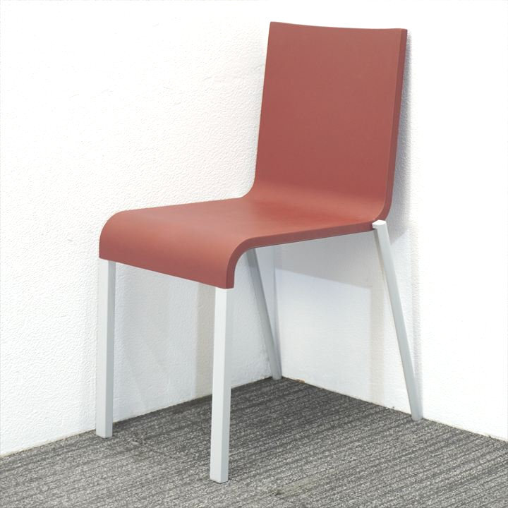 中古・vitra.・ヴィトラ・スタッキングチェア・ホワイト ヴィトラ ハルチューブ スタッキングチェア ホワイト- 中古オフィス