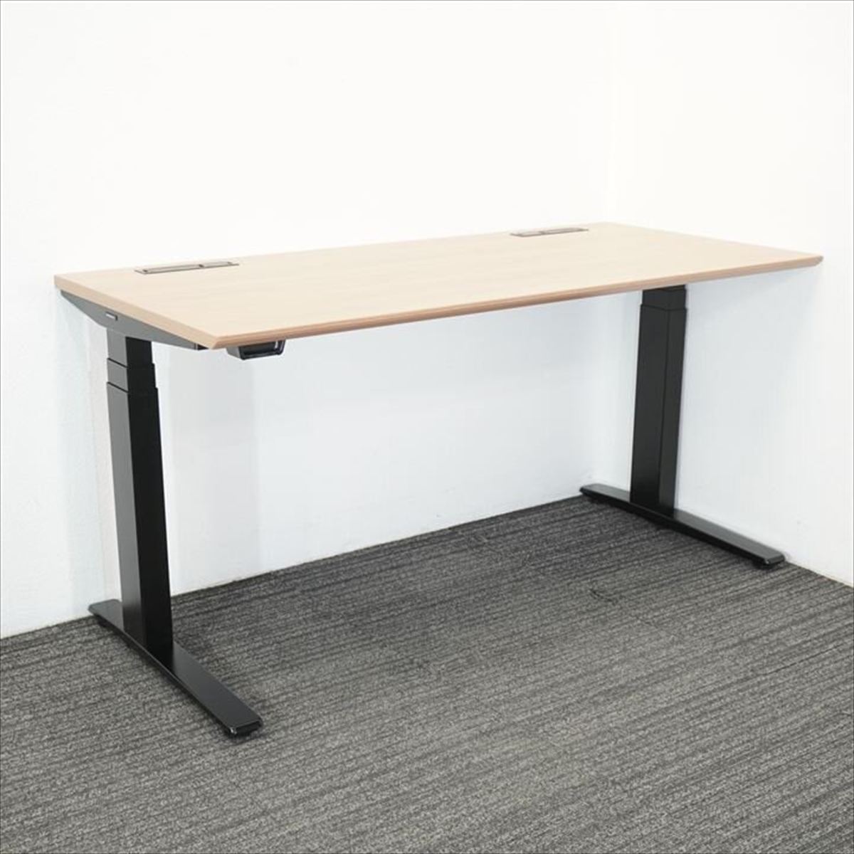 オカムラ スイフト 昇降事務机 W1500(1450) 生き肝手合い 中古