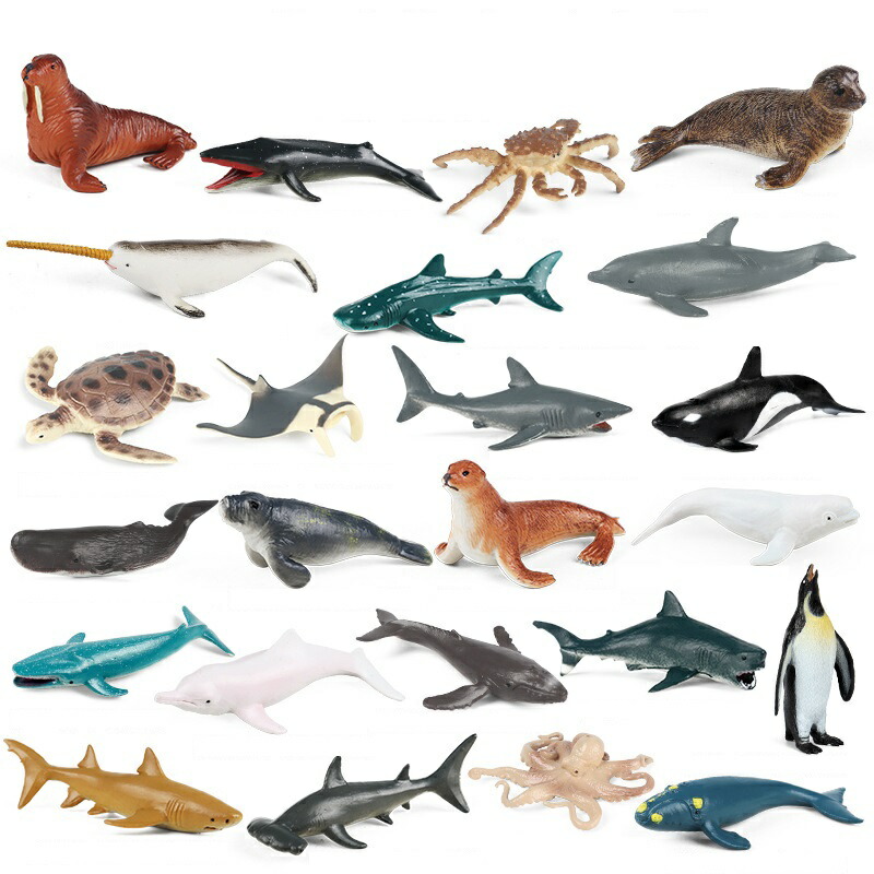 XO STUDIO 海洋生物 フィギュアセット 可動できる海洋動物おもちゃ 海洋生物フィギュアAセット | KOBE