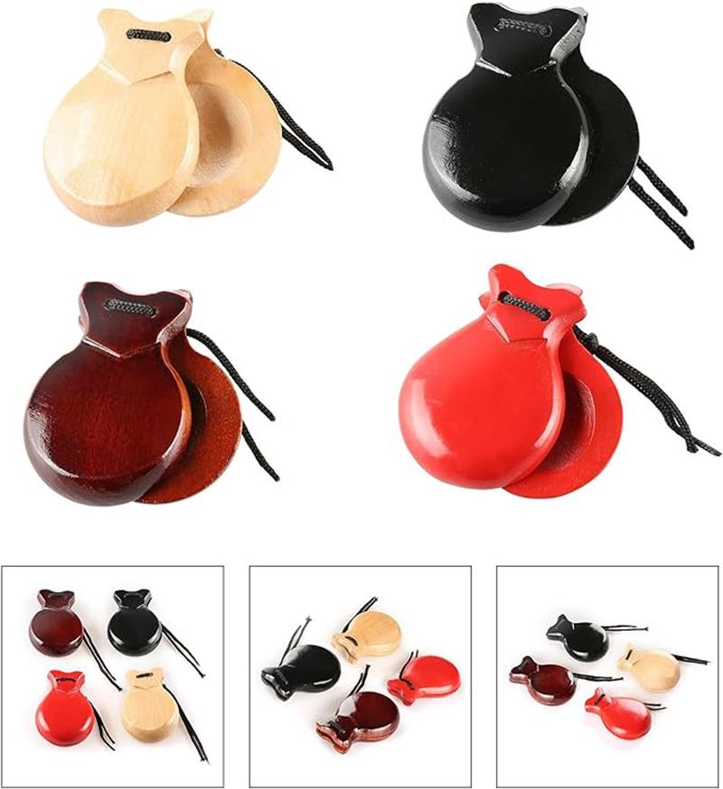 楽天市場】10002024 カスタネット 手 ハンドルカスタネット 打楽器