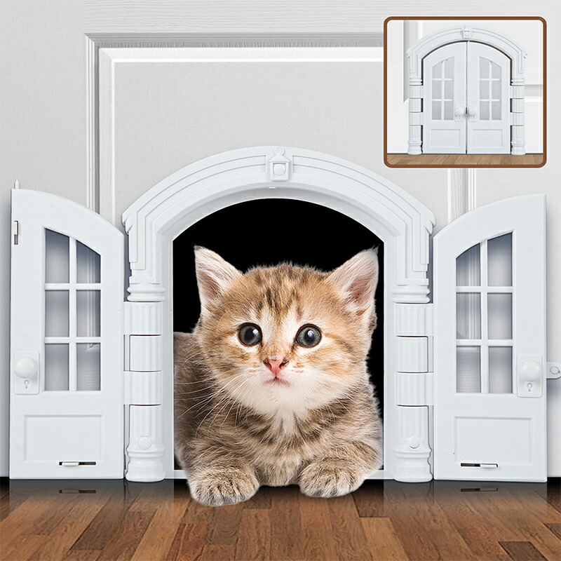 楽天市場】ペットドア 猫 ドア 工事不要 【ペットスルーもん PTG