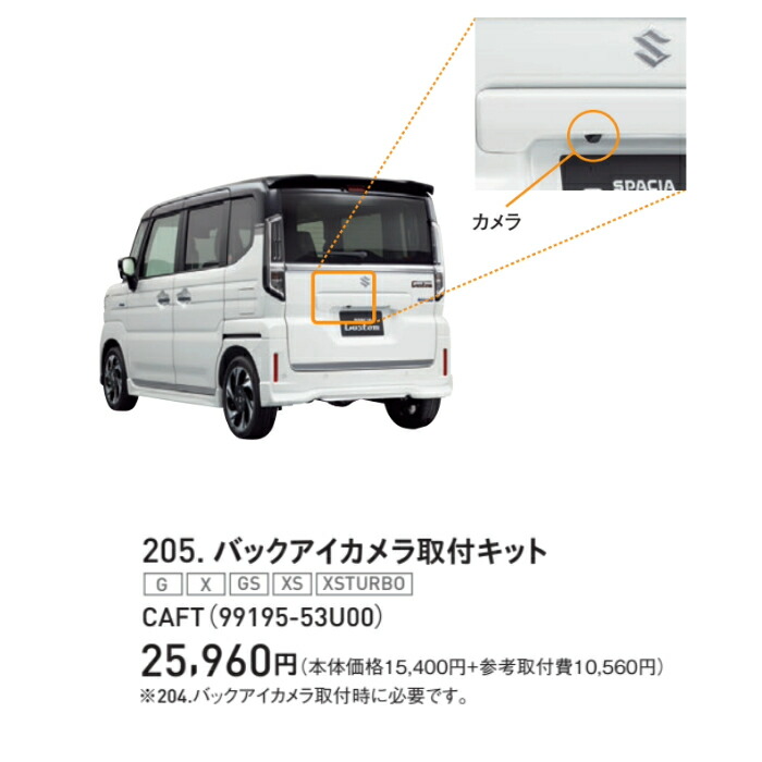 ジムニーシエラ　純正バックアイカメラ　最安値！ SUZUKI 純正用品 バックアイカメラ ジムニー 99195-77R00 便利