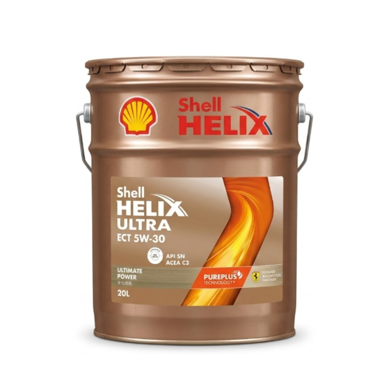 在庫【20Lペール缶】シェルヒリックス ウルトラ ECT 5W-30 SN C3 全合成油 Shell Helix 輸入車 ガソリン・ディーゼル兼用オイル｜てんこ盛り！