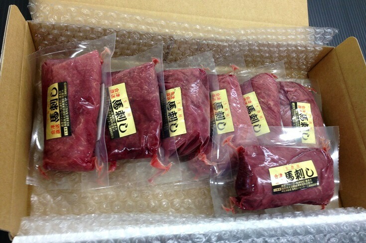 【業務用１ｋｇ】会津馬刺し　ロース 赤身肉　【送料無料】国産馬刺　国産馬肉　高品質馬肉