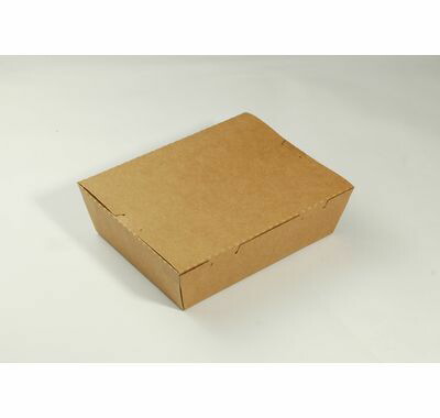 在庫限り！送料無料 100枚パック クラフトBOX KB-168　紙 使い捨て 弁当 サラダ サンドイッチ おしゃれ エコ 業務用 テイクアウト（サイズ 168×135×高さ46mm) 焼菓子 詰め合わせ ドーナツ ケータリング デリ 業務用 パッケージ SDG's