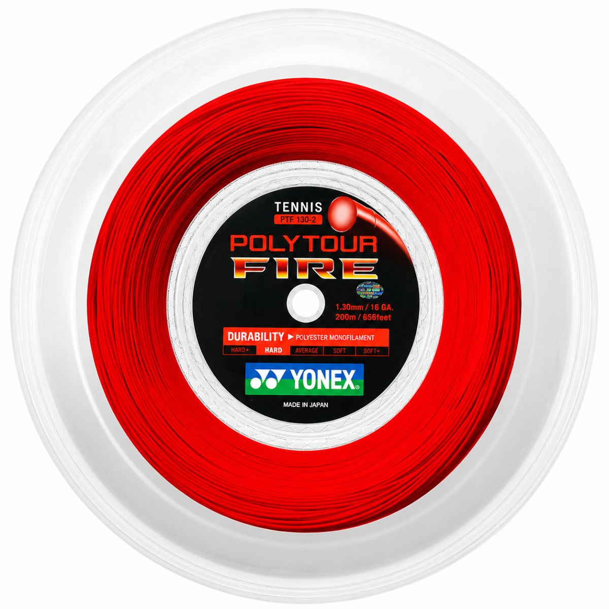 ヨネックスポリツアーファイア200Mロール(1.20mm/1.25mm/1.30mm)硬式テニスガットポリエステルガット(YONEXPOLYTOURFIRE200MReel)