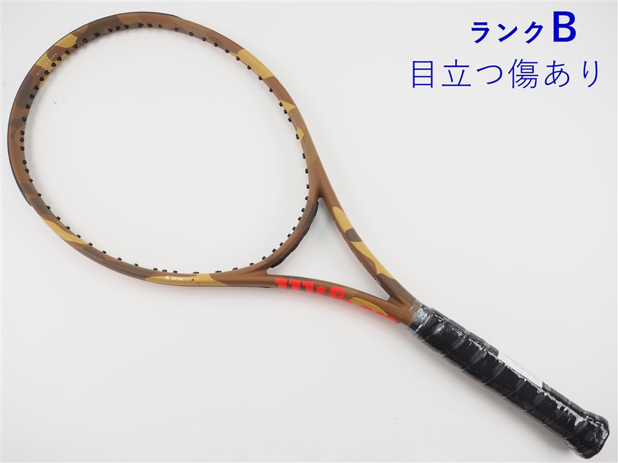 【中古】ウィルソン バーン 100エルエス 家鴨 2018年青写真WILSON BURN 100LS CAMO 2018(G2)【中古 庭球櫂】