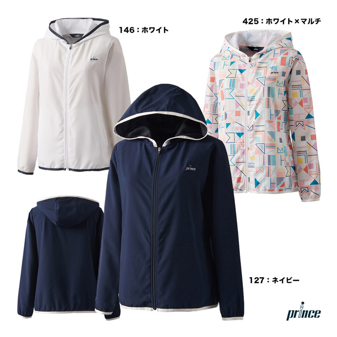 Prince WF4850 ハイブリッドジャケットブラックMサイズ Prince プリンス テニスウェア レディース ハイブリット