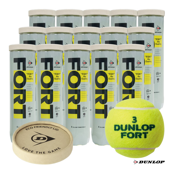 楽天市場】ダンロップ DUNLOP テニスボール DUNLOP FORT（ダンロップ フォート） 4球入 1箱（30缶/120球）  DFCPFYLPT4CS120 : テニスジャパン 楽天市場店