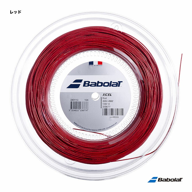 バボラ BabolaT テニスガット ロール エクセル（Xcel） 130 レッド 243110（130r）
