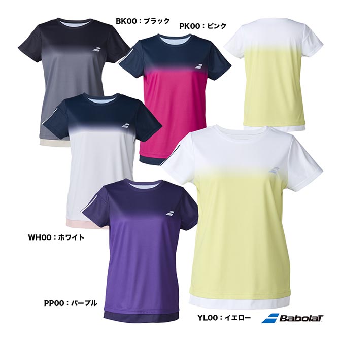 バボラ BabolaT 庭球お召しもの レディス CLUB ショートスリーブシャツ BWG6330C
