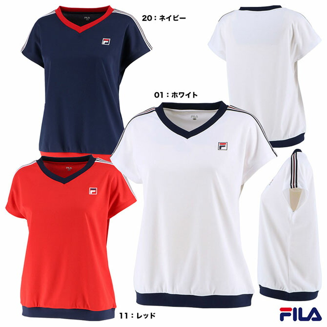 ギフ_包装 フィラ FILA テニスウェア レディス ゲームシャツ VL7502