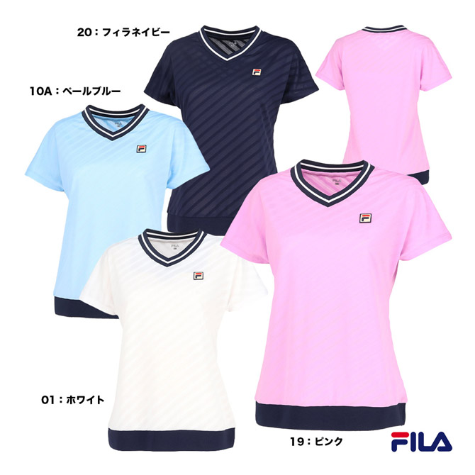 新品フィラ FILA  レディース ゲームシャツ VL2620 2023SS L FILA フィラ テニスウェア レディース ゲームシャツ EL0016