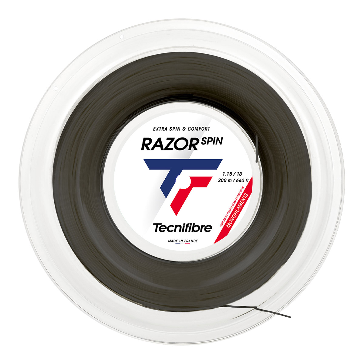 テクニファイバー Tecnifibre テニスガット ロール レーザースピン(RAZOR SPIN) 115 カーボン 04RRASPI15|テニスジャパン 店