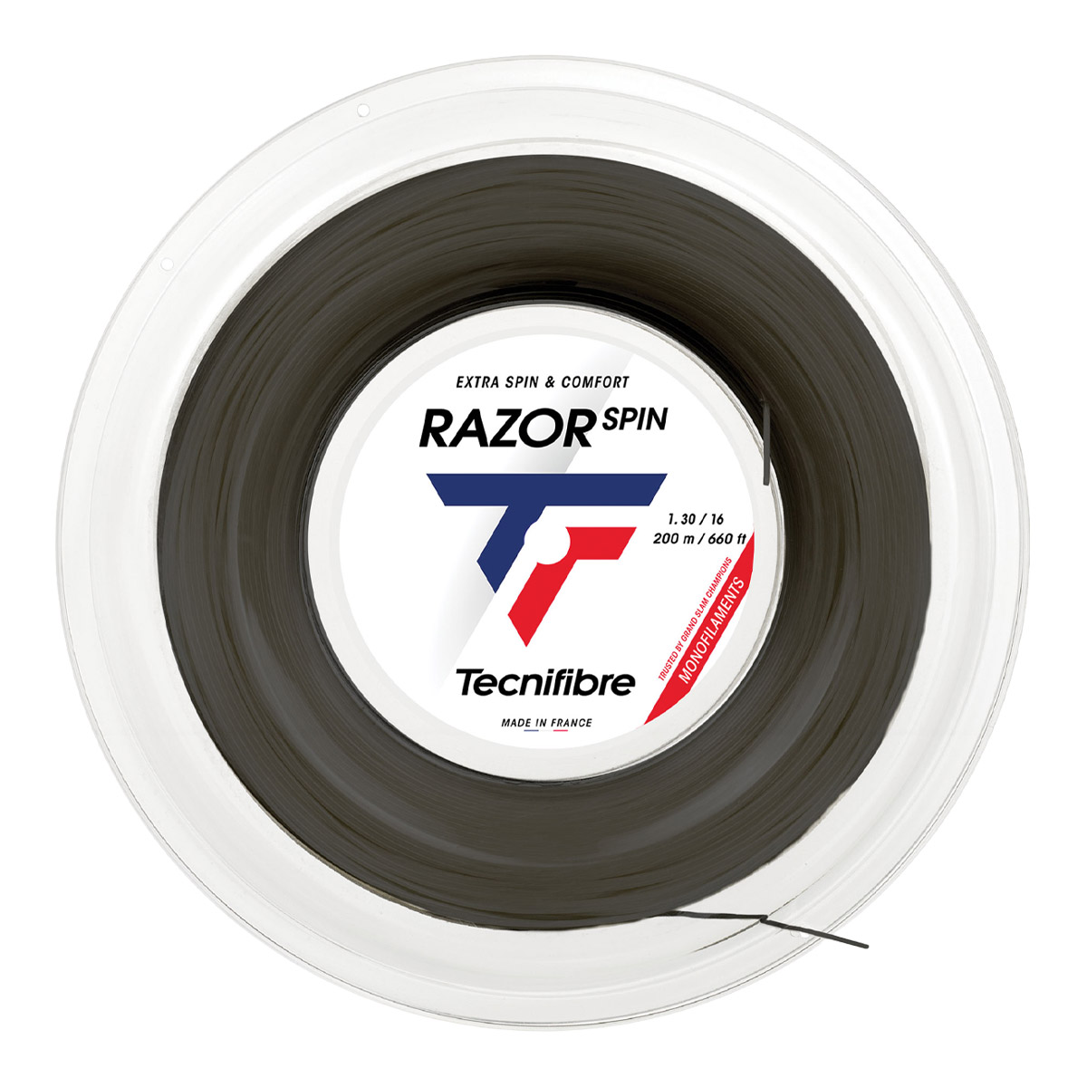 テクニファイバー Tecnifibre 庭球ガット 渦巻き レーザ回転運動（RAZOR SPIN） 130 炭素 04RRASPI30