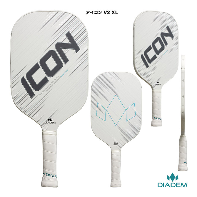 ダイアデム DIADEM ピックルボールパドル アイコン V2 XL ICON V2 XL WHITE TPA005（146）