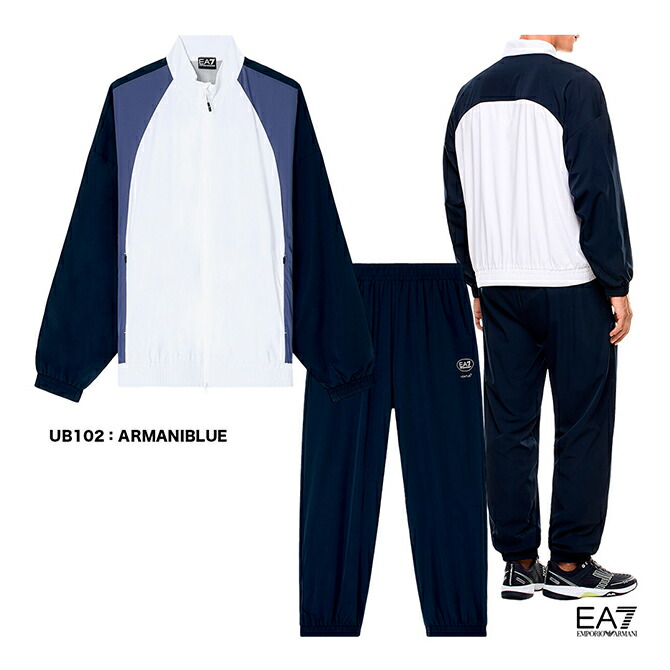 エンポリオアルマーニ EMPORIO ARMANI EA7 テニスウェア メンズ TENNIS PRO M T-SUIT T-TOP FZ CH PL ST COLOURBLOCK 7M000928