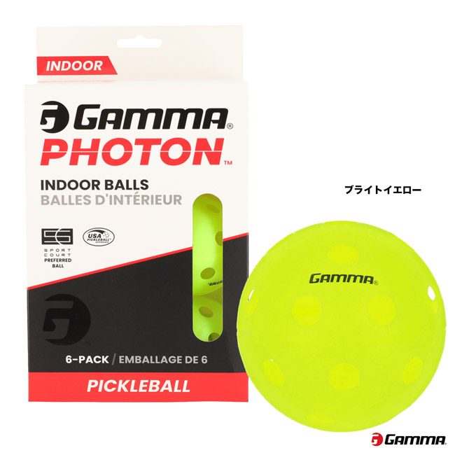[ガンマ ピックルボールボール ]フォトンインドアボール PHOTON INDOOR BALL 60P 60個入 1E805861 楽天市場】ガンマ GAMMA ピックルボール フォトン インドアボール 60球